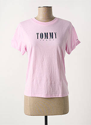 Tricou guler rotund roz TOMMY HILFIGER femeie