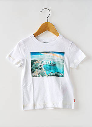 Tricou guler rotund alb LEVI'S băiat