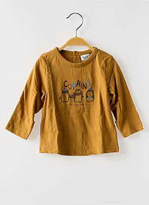 Tricou guler rotund maro TAPE À L'OEIL băiat