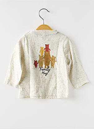 Tricou guler rotund alb TAPE À L'OEIL băiat