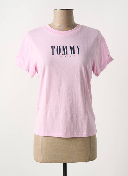 Tricou roz TOMMY HILFIGER femeie