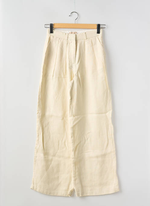 Pantalon larg bej VILA femeie