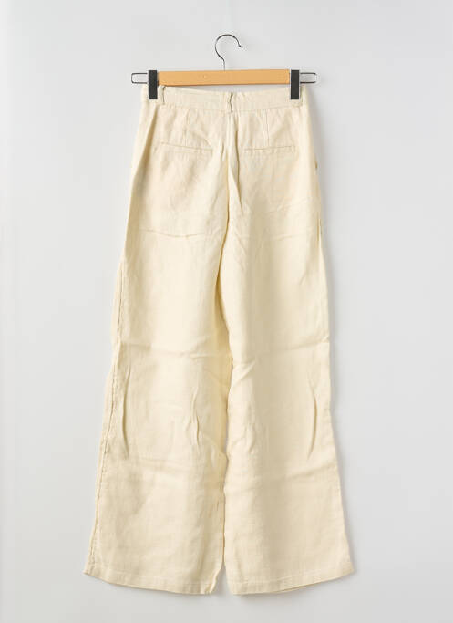 Pantalon larg bej VILA femeie