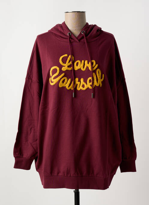 Hanorac cu glugă roșu NOISY MAY femeie