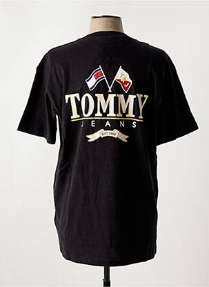 Tricou guler rotund negru TOMMY HILFIGER bărbat