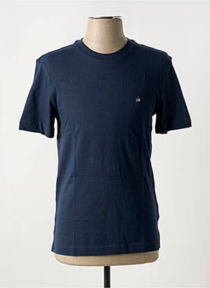 Tricou guler rotund albastru CALVIN KLEIN bărbat