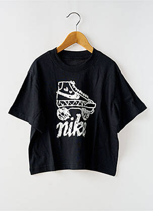 Tricou guler rotund negru NIKE fată
