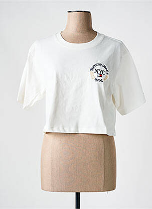 Tricou guler rotund alb TOMMY HILFIGER femeie