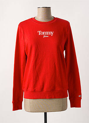 Hanorac guler rotund roșu TOMMY HILFIGER femeie
