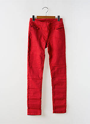 Pantalon drept roșu TAPE À L'OEIL fată