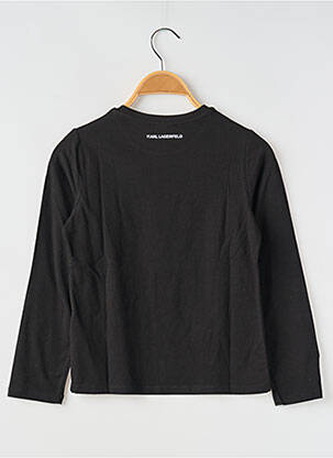 Tricou guler rotund negru KARL LAGERFELD fată