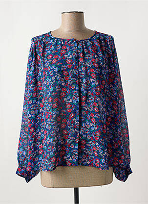 Top guler rotund albastru GRACE & MILA femeie