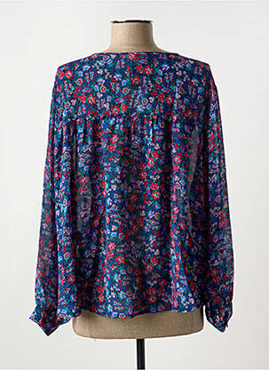 Top guler rotund albastru GRACE & MILA femeie