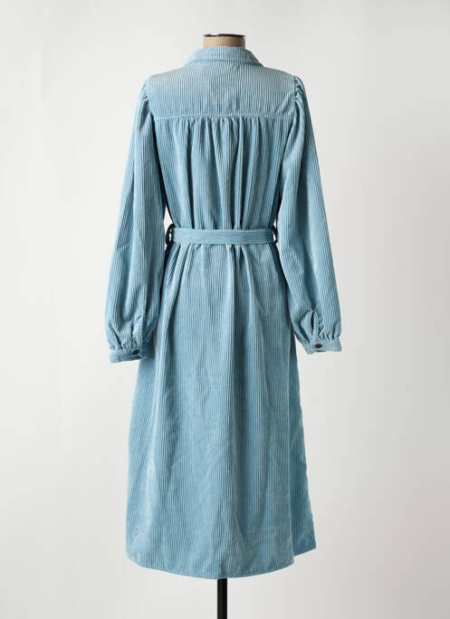 Rochie midi guler în v albastru MOSS COPENHAGEN femme