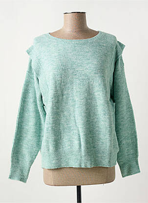 Pulover guler rotund verde GRACE & MILA femeie