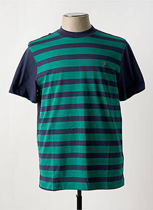 Tricou guler rotund verde FARAH bărbat