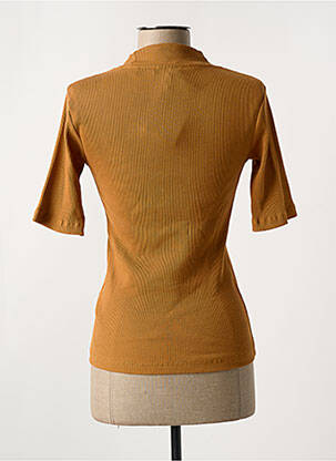 Tricou guler rotund maro KNOWLEDGE COTTON APPAREL femeie