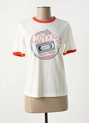 Tricou guler rotund alb NUDIE JEANS CO femeie