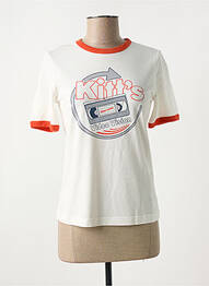 Tricou guler rotund alb NUDIE JEANS CO femeie