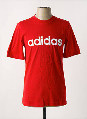 Tricou guler rotund roșu ADIDAS bărbat