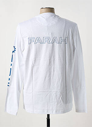 Tricou guler rotund alb FARAH bărbat