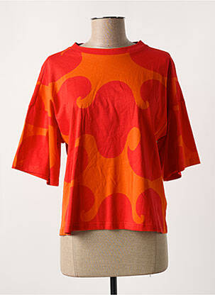Tricou guler rotund portocalie ADIDAS femeie