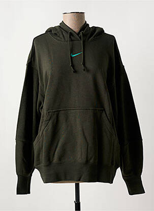 Hanorac cu glugă guler rotund verde NIKE femeie