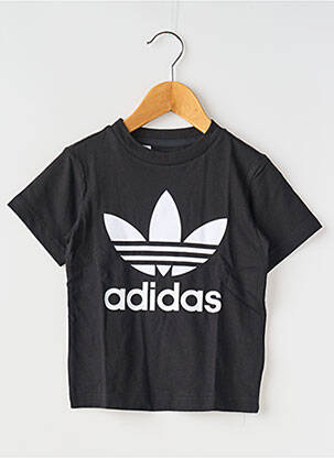 Tricou guler rotund negru ADIDAS copil