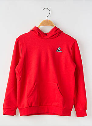 Hanorac cu glugă guler rotund roșu LE COQ SPORTIF copil