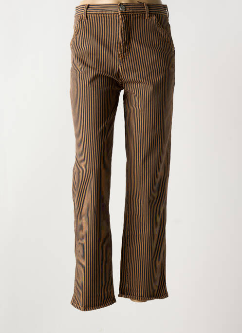 Pantalon drept maro LEON & HARPER femeie