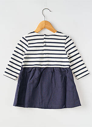 Rochie midi guler rotund albastru PETIT BATEAU fată