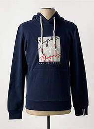 Hanorac cu glugă guler rotund albastru JACK & JONES bărbat