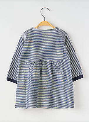 Rochie midi guler rotund albastru PETIT BATEAU fată