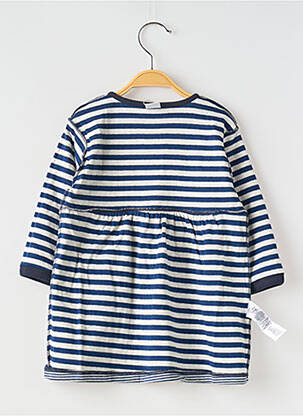 Rochie midi guler rotund albastru PETIT BATEAU fată