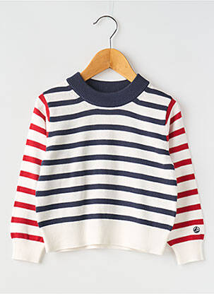 Pulover alb PETIT BATEAU băiat