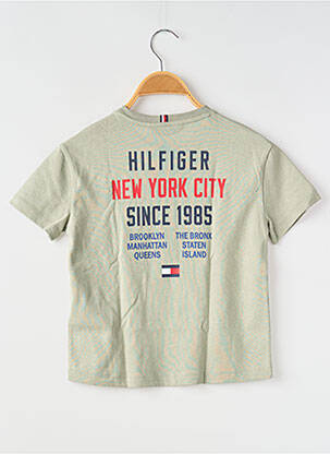 Tricou guler rotund verde TOMMY HILFIGER băiat