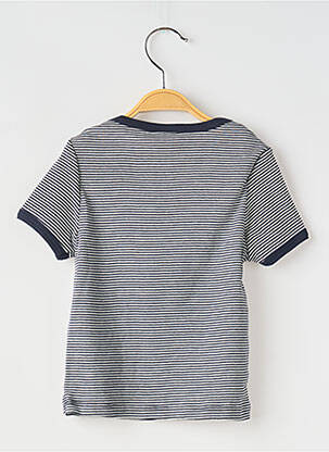 Tricou guler rotund negru PETIT BATEAU băiat