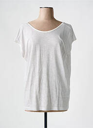 Tricou guler rotund alb PIECES femeie
