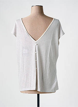 Tricou guler rotund alb PIECES femeie