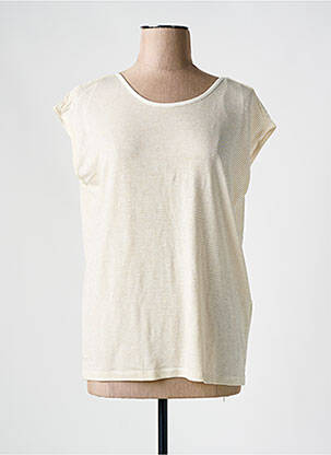Tricou guler rotund alb PIECES femeie