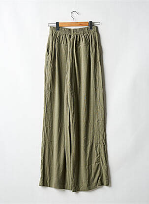 Pantalon larg verde PIECES femeie