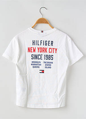 Tricou guler rotund alb TOMMY HILFIGER băiat