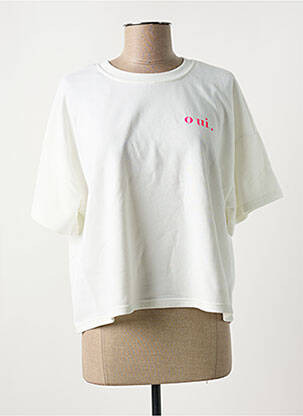 Hanorac alb PIECES femeie