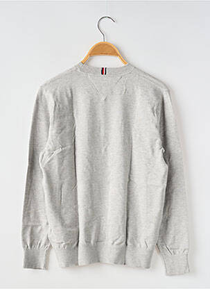 Pulover guler rotund gri TOMMY HILFIGER băiat