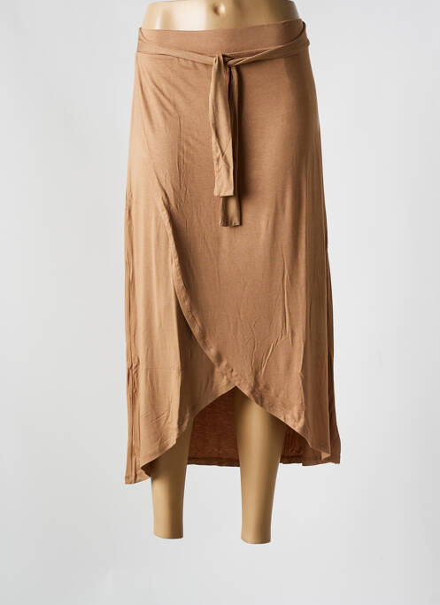 Fustă midi maro PIECES femeie