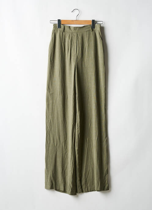 Pantalon larg verde PIECES femeie