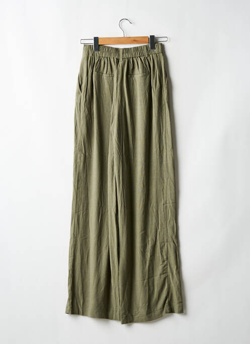 Pantalon larg verde PIECES femeie