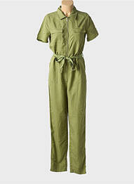 Salopetă-pantalon guler în v verde VILA femme