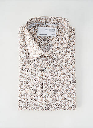 Cămașă cu mâneci lungi bej SELECTED bărbat