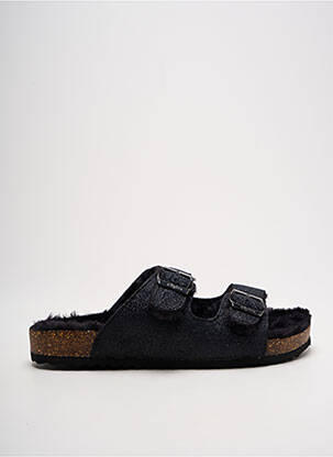 Papuci/pantofi de casă vârf rotund vârf rotund negru BUFFALO femeie